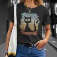 Funky Vintage Retro Cat Silhouette Black T-Shirt Geschenke für Sie