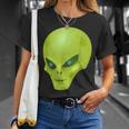 Alien With Earth Eyeballs Ufo Spaceship Novelty T-Shirt Gifts for Her