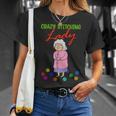 Crazy Stitching Lady With Quilting Patterns For Sewers T-Shirt Gifts for Her