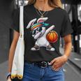 Dabbing Bunny Playing Basketball Easter Day Boys Girls T-Shirt Gifts for Her