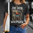Deer Whisperer Awesome Hunter Usa Flag Buck Hunting T-Shirt Gifts for Her