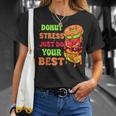 Donut Stress Just Do Your Best Testing Day Test Day T-Shirt Gifts for Her