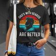 Father's Day Dads With Beards Are Better Sunset T-Shirt Gifts for Her