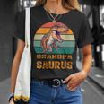 Grandpa Dinosaur T-Rex Grandpasaurus Father's Days Dad T-Shirt Gifts for Her