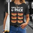 Hotdog Lover Check Out My 6 Pack Hot Dog T-Shirt Gifts for Her