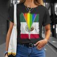 Lgbt Mexico Flag Zip Rainbow Mexican Gay Pride T-Shirt Gifts for Her