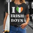 I Love Irish Boys I Red Heart British Boys Ireland T-Shirt Gifts for Her