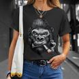 Monkey Cigar Gorilla Smoking Cigarette T-Shirt Gifts for Her