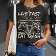 Raccoon Live Fast Eat Trash Street Cats Squad T-Shirt Gifts for Her