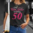 My Twin Sister Is Turning 50 Birthday 50Th Birth Year T-Shirt Gifts for Her
