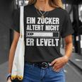 Gamer Birthday Saying Ein Zocker Altert Nicht Er Levelt T-Shirt Geschenke für Sie