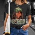 Gemini Queen Black Woman Camo Hat Locs Birthday T-Shirt Gifts for Her