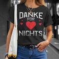 German Proverb Best Danke Für Nichts T-Shirt Geschenke für Sie