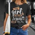 This Girl Runs On Jesus And Country Music Christian Girls T-Shirt Gifts for Her