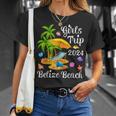 Girls Trip 2024 Palm Tree Sunset Belize Beach T-Shirt Gifts for Her