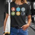 Gloomhaven Elements Symbol Fire Ice Air Earth Light Dark T-Shirt Gifts for Her