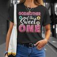 Godmother Of Sweet One 1St Bday Party Matching Family Donut T-Shirt Gifts for Her
