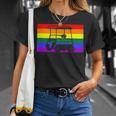 Golf Cart Gay Pride Flag Lgbtq Aesthetic Golfer Pattern Cute T-Shirt Gifts for Her