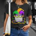 Golf Wearing Jester Hat Masked Beads Mardi Gras Player T-Shirt Gifts for Her