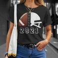 Graduate Senior Class 2021 Graduation Football Player T-Shirt Gifts for Her