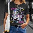 Graduation 2024 Goodbye Kindergarten Hello 1St Grade Unicorn T-Shirt Gifts for Her