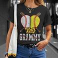 Grammy Of Both Ball Grammy Baseball Softball Pride T-Shirt Gifts for Her
