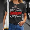 Grandpa Pit Crew Birthday Party Race Car Lover Racing Family T-Shirt Gifts for Her