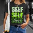 Green Self-Ish X 3 Green Color Graphic T-Shirt Gifts for Her