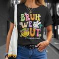 Groovy Bruh We Out Paraprofessionals Last Day Of School T-Shirt Gifts for Her