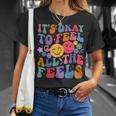 Groovy It's Ok To Feel All The Feels Emotions Mental Health T-Shirt Gifts for Her