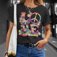 Groovy Love Peace Sign Hippie Theme Party Outfit 60S 70S T-Shirt Gifts for Her