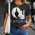 Grumpy Kitten Cats I Don't Like People Cat I Hate People Cat T-Shirt Gifts for Her