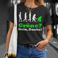 Grüne Nein Danke German Black T-Shirt Geschenke für Sie
