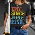 Grunge Epic Since June 1958 Birth Year Born Legendary Gifts T-Shirt Gifts for Her