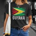 Guyanese Flag Pride Vintage Guyanese Root Guyana T-Shirt Gifts for Her