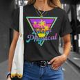 Gym Let's Get Physical Workouts Lover Fitness Sunset Vintage T-Shirt Gifts for Her
