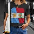 Half Argentinian Half Peruvian Flag Heritage Pride Roots T-Shirt Gifts for Her
