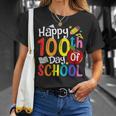 Happy 100Th Day Of School Teachers Student Happy 100 Days T-Shirt Gifts for Her