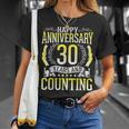 Happy Anniversary 30 Jahre Und Zählung Verheiratete Ehemann Frau T-Shirt Geschenke für Sie