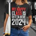 My Happy Class Is Outta Here 2024 Graduation T-Shirt Gifts for Her