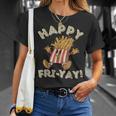 Happy Fri Yay Retro French Fries Friday Lovers Fun Teacher T-Shirt Gifts for Her