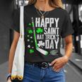 Happy Saint Hat Trick's Day Ice Hockey St Patrick's T-Shirt Gifts for Her