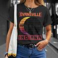 Happy Total Solar Eclipse In Evansville Indiana April 8 2024 T-Shirt Gifts for Her