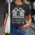 Hausbauer 2024 Schwarzes T-Shirt, Hausbau-Motiv Design Geschenke für Sie