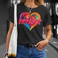 I Heart Love Amber First Name Colorful Named T-Shirt Gifts for Her