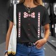 Heart Suspender Bow Tie Costume Valentines Day Cute Love T-Shirt Gifts for Her