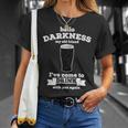 Hello Darkness My Old Friend Beer Lover Drink T-Shirt Gifts for Her