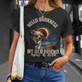 Hello Darkness My Old Friend Dog With Solar Eclipse Glasses T-Shirt Gifts for Her