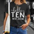 Hello Ten Est 2014 10 Years Old 10Th Birthday For Girls Boys T-Shirt Gifts for Her