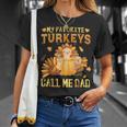 Herren Meine Lieblingstruthähne Nennen Mich Papa Lustiger Herbst Thanksgiving T-Shirt Geschenke für Sie